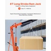 image:imageVEVOR Hydraulic Long Ram Jack 8 Tons17363 lbs Capacity with Single Piston Pump and Clevis Base Manual Cherry Picker wHandle for GarageShop Cranes Engine Lift Hoist BlueOrange