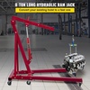 image:imageVEVOR Hydraulic Long Ram Jack 8 Tons17363 lbs Capacity with Single Piston Pump and Clevis Base Manual Cherry Picker wHandle for GarageShop Cranes Engine Lift Hoist BlueRed