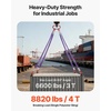 image:imageVEVOR Lifting Sling Straps with Hooks Polyester Bridle Sling 6600LB Capacity Four Leg 5Ft Heavy Duty Rigging Strap Thickened amp WearResistant Webbing Slings for Engines Cranes Hoists Truck4Leg 6600LBS