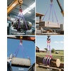 image:imageVEVOR Lifting Sling Straps with Hooks Polyester Bridle Sling 6600LB Capacity Four Leg 5Ft Heavy Duty Rigging Strap Thickened amp WearResistant Webbing Slings for Engines Cranes Hoists Truck4Leg 6600LBS