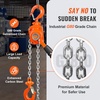 image:imageVEVOR Manual Lever Chain Hoist 12 Ton 1100 lbs Capacity 5 FT Come Along G80 Galvanized Carbon Steel with Weston DoublePawl Brake Auto Chain Leading amp 360 Rotation Hook for Garage Factory Dock