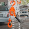 image:imageVEVOR Manual Lever Chain Hoist 12 Ton 1100 lbs Capacity 5 FT Come Along G80 Galvanized Carbon Steel with Weston DoublePawl Brake Auto Chain Leading amp 360 Rotation Hook for Garage Factory Dock