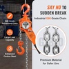 image:imageVEVOR Manual Lever Chain Hoist 34 Ton 1650 lbs Capacity 5 FT Come Along G80 Galvanized Carbon Steel with Weston DoublePawl Brake Auto Chain Leading amp 360 Rotation Hook for Garage Factory DockOrange