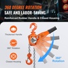 image:imageVEVOR Manual Lever Chain Hoist 34 Ton 1650 lbs Capacity 5 FT Come Along G80 Galvanized Carbon Steel with Weston DoublePawl Brake Auto Chain Leading amp 360 Rotation Hook for Garage Factory DockOrange