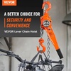 image:imageVEVOR Manual Lever Chain Hoist 34 Ton 1650 lbs Capacity 5 FT Come Along G80 Galvanized Carbon Steel with Weston DoublePawl Brake Auto Chain Leading amp 360 Rotation Hook for Garage Factory DockOrange