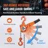 image:imageVEVOR Manual Lever Chain Hoist 34 Ton 1650 lbs Capacity 5 FT Come Along G80 Galvanized Carbon Steel with Weston DoublePawl Brake Auto Chain Leading amp 360 Rotation Hook for Garage Factory DockOrange