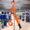 image:imageVEVOR Manual Lever Chain Hoist 34 Ton 1650 lbs Capacity 5 FT Come Along G80 Galvanized Carbon Steel with Weston DoublePawl Brake Auto Chain Leading amp 360 Rotation Hook for Garage Factory DockOrange
