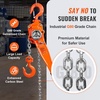 image:imageVEVOR Manual Lever Chain Hoist 34 Ton 1650 lbs Capacity 5 FT Come Along G80 Galvanized Carbon Steel with Weston DoublePawl Brake Auto Chain Leading amp 360 Rotation Hook for Garage Factory DockOrange