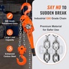image:imageVEVOR Manual Lever Chain Hoist 6 Ton 13200 lbs Capacity 10 FT Come Along G80 Galvanized Carbon Steel with Weston DoublePawl Brake Auto Chain Leading amp 360 Rotation Hook for Garage Factory Dock6 Ton 10FT