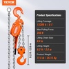image:imageVEVOR Manual Lever Chain Hoist 6 Ton 13200 lbs Capacity 10 FT Come Along G80 Galvanized Carbon Steel with Weston DoublePawl Brake Auto Chain Leading amp 360 Rotation Hook for Garage Factory Dock6 Ton 10FT