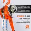 image:imageVEVOR Manual Lever Chain Hoist 6 Ton 13200 lbs Capacity 10 FT Come Along G80 Galvanized Carbon Steel with Weston DoublePawl Brake Auto Chain Leading amp 360 Rotation Hook for Garage Factory Dock3 Ton 10FT