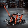 image:imageVEVOR Motorcycle Lift 1500lbs Weight Capacity Hydraulic amp Pneumatic Motorcycle Jack 4115 in Height Range Heavy Duty Bike Repair Stand with Removable Ramp with 2 Casters for ATVs Dirt Bike