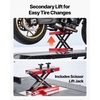 image:imageVEVOR Motorcycle Lift Table 1000lbs Weight Capacity 360 Flexible Moving Motorcycle Jack Stand 8631 in Height Range Heavy Duty Bike Repair Stand with Security Lock for ATVs Dirt Bike1500lbsElectric Hydraulicwith Adjustable width