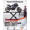 image:imageVEVOR Motorcycle Lift Table 1000lbs Weight Capacity 360 Flexible Moving Motorcycle Jack Stand 8631 in Height Range Heavy Duty Bike Repair Stand with Security Lock for ATVs Dirt Bike1500lbsElectric Hydraulicwith Adjustable width