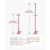 image:imageVEVOR Underhoist Support Stand 34 Ton 1653 lbs Capacity Under Hoist Jack Stand Lifting from 5197 to 80 Bearing Mounted Spin Handle Foot Pedal 12 Diameter Base Support Vehicle Components