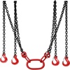 image:imageHappybuy 10FT Chain Sling 516 Inch X 10 FT Engine Lift Chain G80 Alloy Steel Engine Chain Hoist Lifts 3 Ton with 4 Leg Grab Hooks Used in Mining Machinery Ports Building10FT