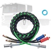 image:imageVEVOR 12FT Semi Truck Air Lines Kit 3in1 Air Hoses amp ABS Power Line for Semi Truck Trailer Tractor 7Way Plug Electrical Cord Cable and Rubber Air Lines Hose Assembly Kit with Hook amp Teflon TapeNo Glad Hands