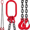 image:imageVEVOR Chain Sling 14 in x 5 ft Lifting Chains with 4 Leg Grab Hooks Heavy Duty G80 Alloy Steel Lifting Sling 6600LBS Capacity Adjustable Engine Chain Hoist Lifts for Cargo Security Towing38 Inch x 5FT