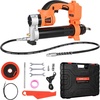 image:imageVEVOR Cordless Grease Gun 8000 PSI Max Pressure Battery Operated Grease with LED Light amp 354inch Hose Compatible with 18V Makita Batteries For Greasing Vehicles or MachinesNo BatteryTool OnlyTool