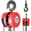 image:imageVEVOR Hand Chain Hoist 1 Ton 2200 lbs Capacity Manual Chain Block with Upgrade G70 Galvanized Chain 20 ft Lifting Height Heavy Duty Pulley Hoist for Garage Warehouse Automotive Machinery RedRed