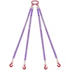 image:imageVEVOR Lifting Sling Straps with Hooks Polyester Bridle Sling 6600LB Capacity Four Leg 5Ft Heavy Duty Rigging Strap Thickened amp WearResistant Webbing Slings for Engines Cranes Hoists Truck4Leg 6600LBS
