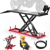 image:imageVEVOR Motorcycle Lift Table 1000lbs Weight Capacity 360 Flexible Moving Motorcycle Jack Stand 8631 in Height Range Heavy Duty Bike Repair Stand with Security Lock for ATVs Dirt Bike1500lbsElectric Hydraulicwith nonadjustable width