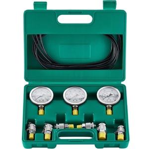 image:imageHydraulic Pressure Test Kit 250400600bar 3 Gauges 9 Test Couplings 3 Test Hoses Excavator Hydraulic Test Gauge Set with Portable Carrying Case for Excavator Tractors Construction Machinery3 Gauges 6 Test Couplings