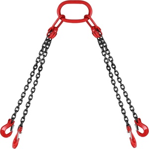 image:imageVEVOR Chain Sling 14 in x 5 ft Lifting Chains with 4 Leg Grab Hooks Heavy Duty G80 Alloy Steel Lifting Sling 6600LBS Capacity Adjustable Engine Chain Hoist Lifts for Cargo Security Towing516 Inch x 5 FT