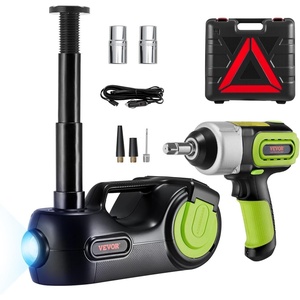 image:imageVEVOR Electric Car Jack Wireless 5 Tons Cordless Remote Control Hydraulic Electric Jack LED Light Hydraulic Repair Tool 135360mm Lifting Range for SUV MPV Sedan Truck Repair5T with Wrench  Digital Display
