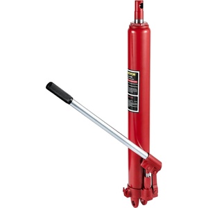 image:imageVEVOR Hydraulic Long Ram Jack 8 Tons17363 lbs Capacity with Single Piston Pump and Clevis Base Manual Cherry Picker wHandle for GarageShop Cranes Engine Lift Hoist BlueRed