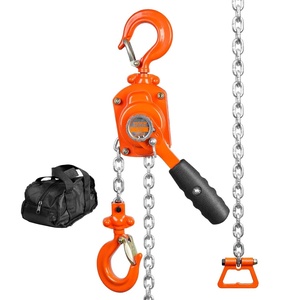 image:imageVEVOR Manual Lever Chain Hoist 12 Ton 1100 lbs Capacity 5 FT Come Along G80 Galvanized Carbon Steel with Weston DoublePawl Brake Auto Chain Leading amp 360 Rotation Hook for Garage Factory Dock