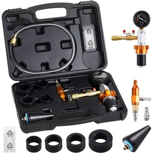 image:imageVEVOR Radiator Vacuum Refill Kit Automotives Cooling System Vacuum amp Purge Fill Tool with Gauge Portable Radiator Coolant Filling Kit with Toolbox Universal Fit for Most Cars Vans SUVs and Trucks