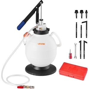 image:imageVEVOR Transmission Fluid Pump 75 L Capacity Manual Fluid Transfer Pump with 8 ATF Adapters amp 47 in Outlet Horse ATF Refill Kit Oil Extractor Dispenser with HDPE Tank for Cars Lawn Mowers75L