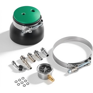image:imageVEVOR Turbo Boost Leak Tester 4 3 6061 Aluminum End Cap 030 PSI Adapter Gauge Range Check Test Intake Charge Pipe Pressure Leaks with 4 Pairs of Air Fittings for Turbo Cars SUVs Diesel Trucks