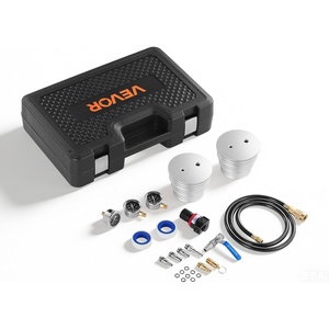 image:imageVEVOR Turbo Boost Leak Tester Kit Compatible with 3354 Pipe 0150 PSI Valve Gauge amp 060 PSI Adapter Gauge Turbo System Leakage Tester Set with 4 Pairs of Air Fittings for Diesel Trucks SUVs