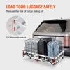 image:imageVEVOR 494 x 224 x 71 in Hitch Cargo Carrier 500lb Capacity Trailer Hitch Mount Aluminum Cargo Basket Luggage Carrier Rack Fits 2 Hitch Receiver for SUV Truck Pickup CampingNo Ramp