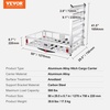 image:imageVEVOR 494 x 224 x 71 in Hitch Cargo Carrier 500lb Capacity Trailer Hitch Mount Aluminum Cargo Basket Luggage Carrier Rack Fits 2 Hitch Receiver for SUV Truck Pickup CampingWith Ramp
