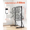 image:imageVEVOR Bike Rack 300LBS136KG Capacity for up to 5 Bikes Freestanding Bike Storage Rack Carbon Steel Vertical Bicycle Stand for Home Yard Garage Living Room IndoorOutdoor Bicycle Storage Stand5 Bike Rack