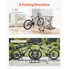 image:imageVEVOR Bike Rack Fits Tire Width 3 Inch762 mm Carbon Steel DoubleSided Grid Bike Rack Stand Freestanding Bicycle Storage Holder for Curbside Garage Indoor Outdoor Parking 6Bicycle Capacity