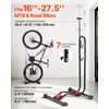 image:imageVEVOR Bike Rack Upright Bike Stand Floor for 16 to 275 Inch Mountain amp Road Bikes Vertical amp Horizontal Bicycle Stand for Secure Parking and Storage in Garage Truck Bed Indoor Outdoor Black