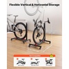 image:imageVEVOR Bike Stand Freestanding Vertical amp Horizontal Bike Storage Rack with Lockable Casters Height Adjustable Carbon Steel Upright Garage Bicycle Floor Stand for 2029 in Wheel Diameters Black1