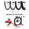 image:imageVEVOR Bike Stand Freestanding Vertical amp Horizontal Bike Storage Rack with Lockable Casters Height Adjustable Carbon Steel Upright Garage Bicycle Floor Stand for 2029 in Wheel Diameters Black1