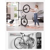 image:imageVEVOR Bike Stand Freestanding Vertical amp Horizontal Bike Storage Rack with Lockable Casters Height Adjustable Carbon Steel Upright Garage Bicycle Floor Stand for 2029 in Wheel Diameters Black1