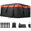 image:imageVEVOR Car Rooftop Cargo Carrier Bag 23 Cubic Feet Roof Cargo Carrier Heavy Duty 840D PVC 100 Waterproof Car Roof Luggage Bag for All Vehicle withwithout Rack with Lock AntiSlip Mat 6 Door Hook
