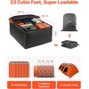 image:imageVEVOR Car Rooftop Cargo Carrier Bag 23 Cubic Feet Roof Cargo Carrier Heavy Duty 840D PVC 100 Waterproof Car Roof Luggage Bag for All Vehicle withwithout Rack with Lock AntiSlip Mat 6 Door Hook