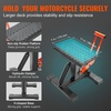 image:imageVEVOR Dirt Bike Lift Stand Motorcycle Jack Lift Stand 440 lbs Capacity and Hydraulic Lift Operation Adjustable Height Hoist Table for Dirt Pit Bike Repair Maintenance Dirt Bike Accessories