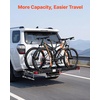image:imageVEVOR Hitch Cargo Carrier with Bike Racks 62 x 20 x 3 Hitch Mount Cargo Carrier for 2 Mountain Bikes 500LBS Capacity HighStrength Steel Rear Luggage Basket Fits 2 Receiver for SUVs Pickups62 x 20 x 3 in