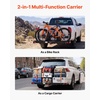 image:imageVEVOR Hitch Cargo Carrier with Bike Racks 62 x 20 x 3 Hitch Mount Cargo Carrier for 2 Mountain Bikes 500LBS Capacity HighStrength Steel Rear Luggage Basket Fits 2 Receiver for SUVs Pickups62 x 20 x 3 in