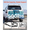image:imageVEVOR Hitch Cargo Carrier with Bike Racks 62 x 20 x 3 Hitch Mount Cargo Carrier for 2 Mountain Bikes 500LBS Capacity HighStrength Steel Rear Luggage Basket Fits 2 Receiver for SUVs Pickups66 x 20 x 6 in