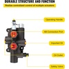 image:imageVEVOR Hydraulic Directional Control Valve 1 Spool Hydraulic Spool Valve 21 GPM Hydraulic Loader Valve 3625 PSI Directional Control Valve Hydraulic Valves And Controls For Tractors Loaders Tanks1 Spool  21GPM  3625 PSI